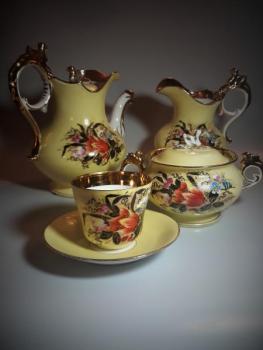 Cofee Set - painted porcelain - 1850